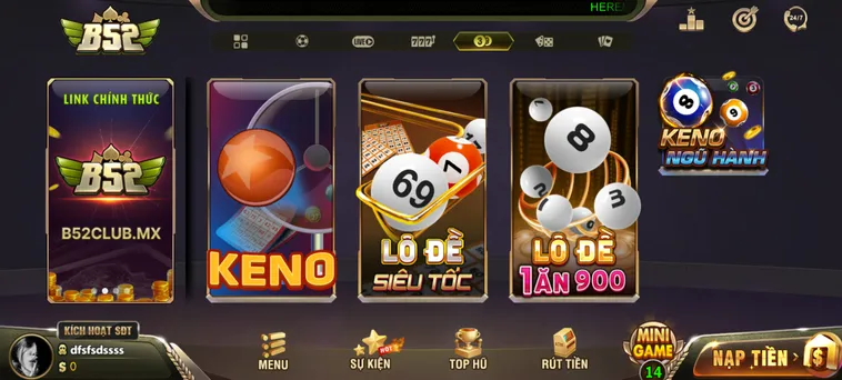 Sảnh Game Nhanh B52 Club Với Đa Dạng Các Trò Chơi Hấp Dẫn