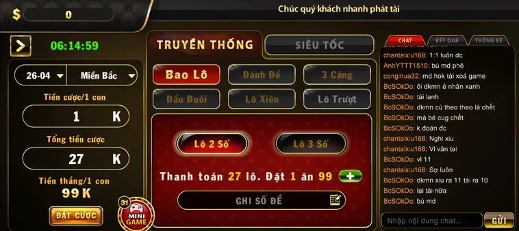 Khám Phá Siêu Phẩm Lô Đề 1 Ăn 99 Tại B52 Club Nhận Thưởng Cực Lớn