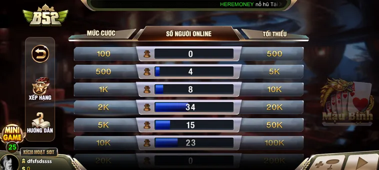 Sảnh Chơi Mậu Binh Tại B52 Club Thiên Đường Cá Cược Cho Các Bậc Thầy Binh Xập Xám
