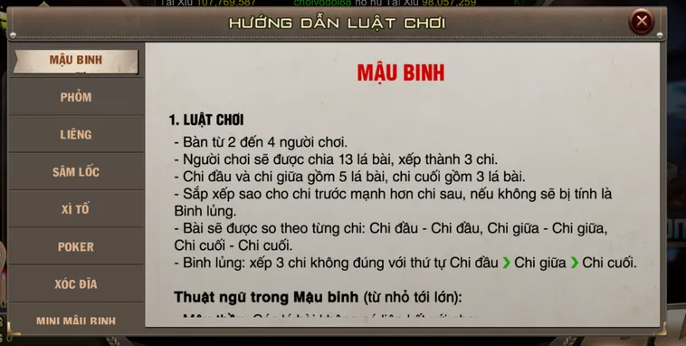 Sảnh Chơi Mậu Binh Tại B52 Club Thiên Đường Cá Cược Cho Các Bậc Thầy Binh Xập Xám