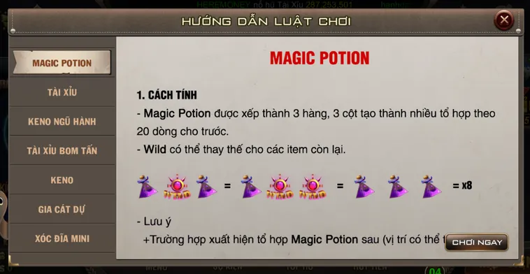 Minigame Magic Potion Tại B52 Club Siêu Phẩm Giải Trí Đỉnh Cao Nhất Hiện Nay
