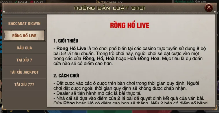 Rồng Hổ Bigwin Livestream Tại B52 Club Sảnh Cược Tốc Độ Cho Cao Thủ