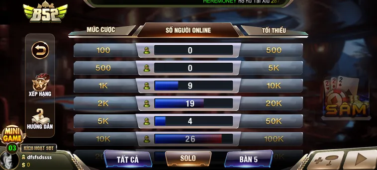 Chinh Phục Đỉnh Cao Sâm Lốc Tại B52 Club Với Thưởng Lớn Hàng Ngày