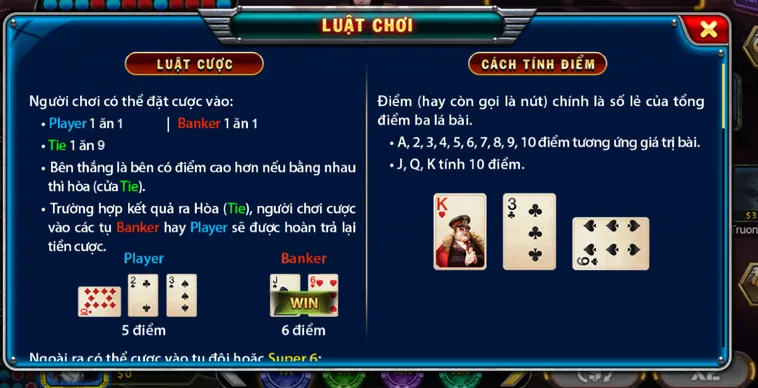 Đánh Giá Chi Tiết Siêu Phẩm Super Baccarat 6 Tại B52 Club Dành Cho Game Thủ