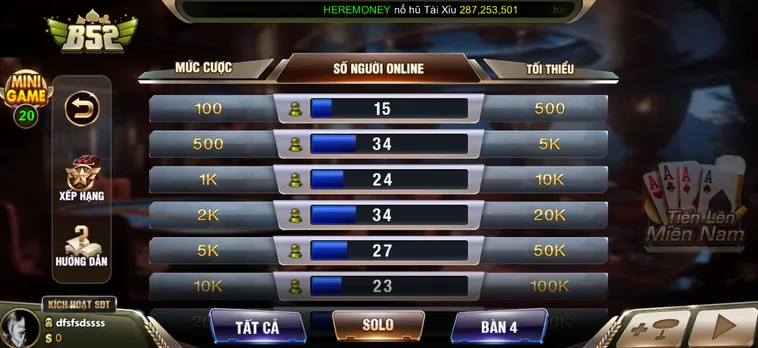 Chinh Phục Ván Bài Đỉnh Cao Tiến Lên Miền Nam Tại B52 Club Siêu Hấp Dẫn