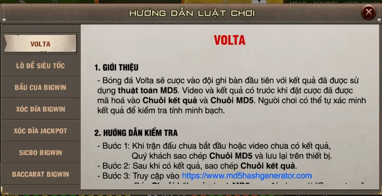 Bóng Đá Volta MD5 Tại B52 Club Sảnh Game Cá Cược Đỉnh Cao Nhất Hiện Nay